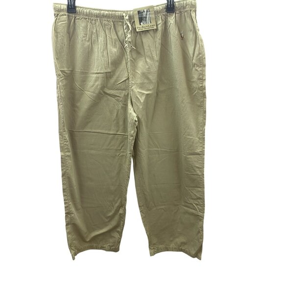 NWT Polo by Ralph Lauren Men's Large Tan 100% Cotton Chino Wide Leg Pants - Picture 4 of 7